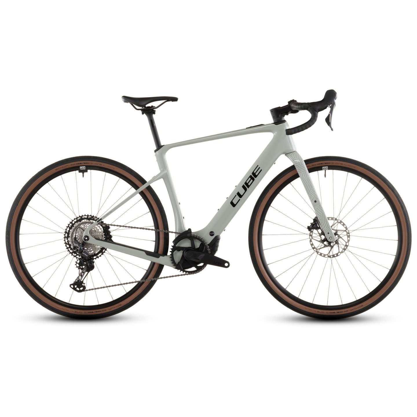 CUBE Bicicleta Eléctrica Gravel Carbono - NUROAD HYBRID C:62 Race 400X - 2026 - reedbeige / black